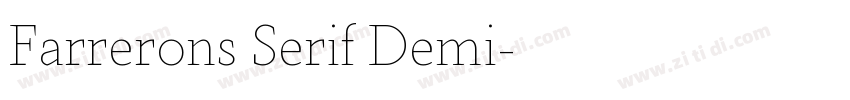 Farrerons Serif Demi字体转换